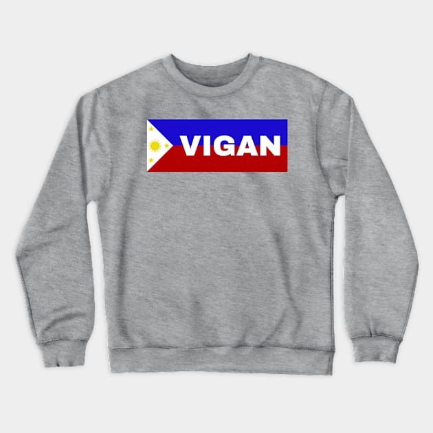 Vigan City in Philippines Flag Crewneck Sweatshirt by aybe7elf